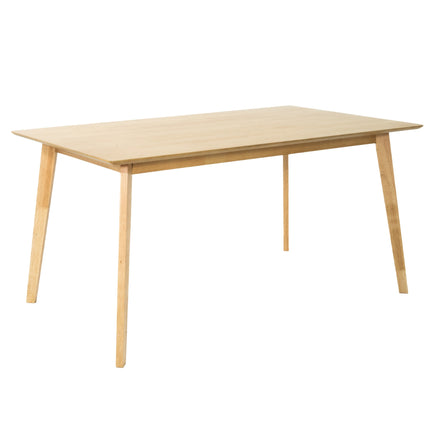 Cusco 150cm Dining Table Scandinavian Style Solid Rubberwood Natural - ElectronX Plus