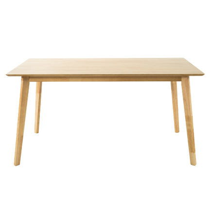 Cusco 150cm Dining Table Scandinavian Style Solid Rubberwood Natural - ElectronX Plus