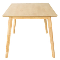 Cusco 150cm Dining Table Scandinavian Style Solid Rubberwood Natural - ElectronX Plus