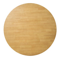 Cusco 100cm Round Dining Table Scandinavian Style Solid Rubberwood Natural - ElectronX Plus