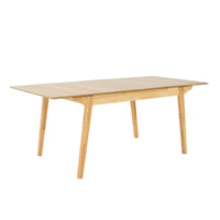 Cusco 150cm - 190cm Extendable Dining Table Scandinavian Style Solid Rubberwood - ElectronX Plus