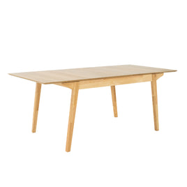 Cusco 150cm - 190cm Extendable Dining Table Scandinavian Style Solid Rubberwood - ElectronX Plus