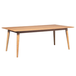 Emilio 180cm Dining Table Scandinavian Style Solid Ash Wood Oak - ElectronX Plus