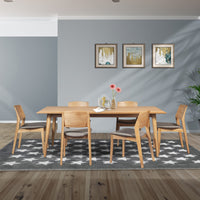 Emilio 180cm Dining Table Scandinavian Style Solid Ash Wood Oak - ElectronX Plus