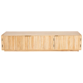 Cyrus ETU Entertainment TV Unit 200cm 3 Door Solid Mango Wood - Natural - ElectronX Plus