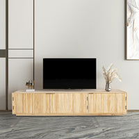 Cyrus ETU Entertainment TV Unit 200cm 3 Door Solid Mango Wood - Natural - ElectronX Plus