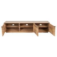 Cyrus ETU Entertainment TV Unit 200cm 3 Door Solid Mango Wood - Natural - ElectronX Plus