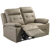 Kingsman 2 Seater Electric Recliner Sofa Genuine Leather Home Theater Lounge - ElectronX Plus