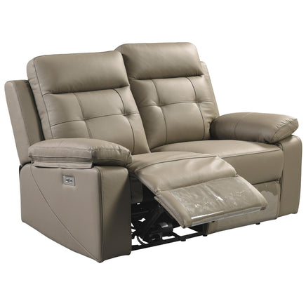 Kingsman 2 Seater Electric Recliner Sofa Genuine Leather Home Theater Lounge - ElectronX Plus