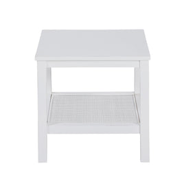 Jasmine Coffee Side Table Laptop Desk Bedside Sofa End Tables Mindi Wood - White - ElectronX Plus