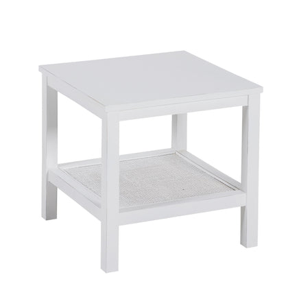 Jasmine Coffee Side Table Laptop Desk Bedside Sofa End Tables Mindi Wood - White - ElectronX Plus