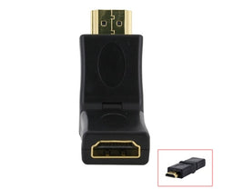 HDMI Right Angle Port Saver Adapter Male to Female 180Degree Swiveling Converter - ElectronX Plus