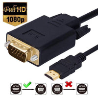 1.8M 6 Feet HDMI Male to VGA Male Cable for Computer, Laptop, PC, Monitor ETC - ElectronX Plus