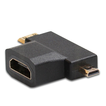 2in1 Mini HDMI Micro HDMI Male to HDMI Female Adapter Converter 1080P - ElectronX Plus