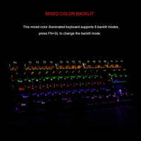 Mechanical Gaming Keyboard Green Switches 87 Keys LED Backlight PC and Laptop - ElectronX Plus