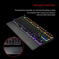 Mechanical Gaming Keyboard Green Switches 87 Keys LED Backlight PC and Laptop - ElectronX Plus