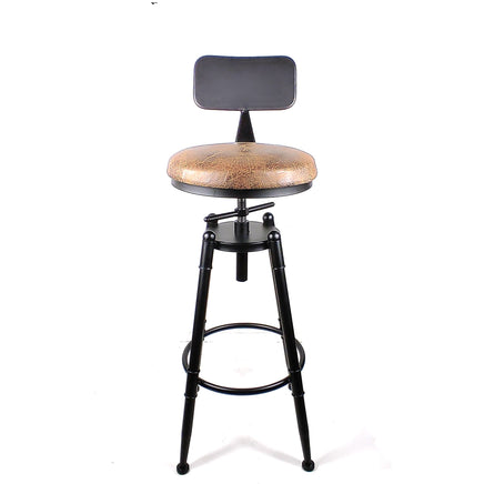 2x Vintage Industrial Rustic Bar Stool Kitchen Stool Swivel Chair Counter Height - ElectronX Plus