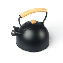 3 Liter Tea Whistling Kettle Stainless Steel Modern Whistling Tea Pot for Stovetop Black - ElectronX Plus