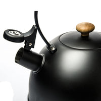 3 Liter Tea Whistling Kettle Stainless Steel Modern Whistling Tea Pot for Stovetop Black - ElectronX Plus