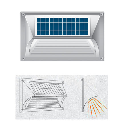 Solar Step Light – Warm White with Silver Case - ElectronX Plus