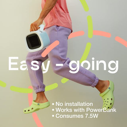 Evapolar evaCHILL - Personal Portable Air Cooler and Humidifier, with USB Connectivity and LED Light, White - ElectronX Plus