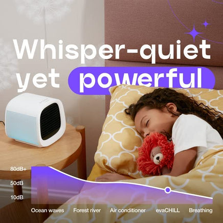 Evapolar evaCHILL - Personal Portable Air Cooler and Humidifier, with USB Connectivity and LED Light, White - ElectronX Plus