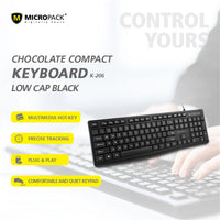 Classic Keyboard 12 Function Hot Key Design USB For PC Notebooks Laptop - ElectronX Plus