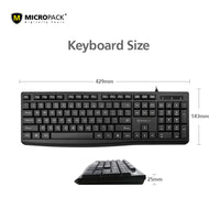 Classic Keyboard 12 Function Hot Key Design USB For PC Notebooks Laptop - ElectronX Plus