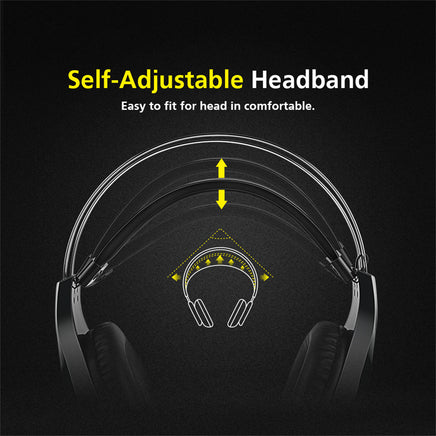 Rainbow Light Gaming Headset Flexible Microphone 7-Color Rainbow LED Lamp - ElectronX Plus