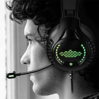 Rainbow Light Gaming Headset Flexible Microphone 7-Color Rainbow LED Lamp - ElectronX Plus