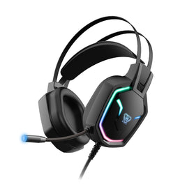 7.1 Surround RGB Gaming Headset Automatic Adjustment Headband Rainbow Light - ElectronX Plus