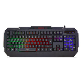 Rainbow Backlit Gaming Keyboard 4-fn + Multimedia Key and Windows Lock USB 2.0 - ElectronX Plus