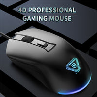 Gaming Mouse Rainbow Breathing LED 4 Buttons DPI Switch For Computer Laptop - ElectronX Plus