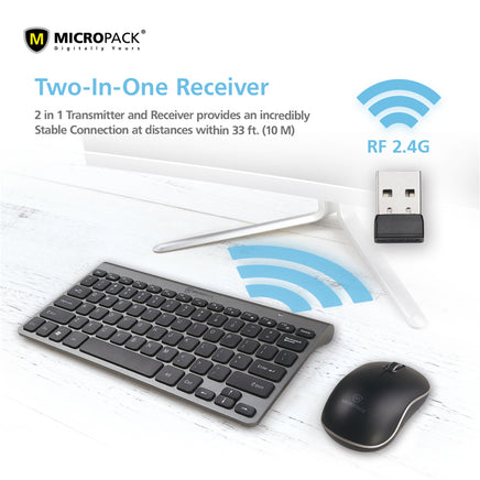 Desktop PC Laptop Wireless Mouse Keyboard Nano Receiver Ultra High Sensitivity - ElectronX Plus