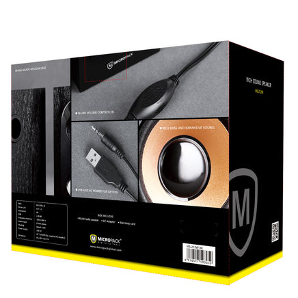 Rich Sound Multimedia Speaker USB+AC Power Ensure Sound Quality and Reduce Noise - ElectronX Plus