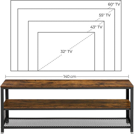 VASAGLE TV Stand 140cm Entertainment Unit with Shelves - ElectronX Plus