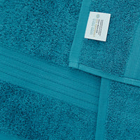 Linenland 4 Piece Cotton Bath Towels Set - Blue - ElectronX Plus