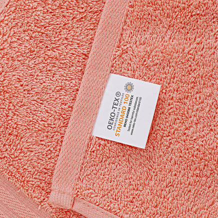 Linenland Bath Towel 4 Piece Cotton Hand Towels Set - Coral - ElectronX Plus