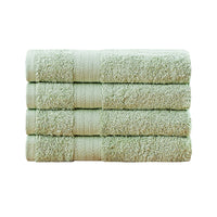 Linenland Bath Towel 4 Piece Cotton Hand Towels Set - Sage Green - ElectronX Plus