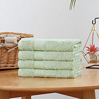 Linenland Bath Towel 4 Piece Cotton Hand Towels Set - Sage Green - ElectronX Plus