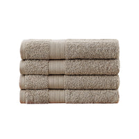 Linenland Bath Towel 4 Piece Cotton Hand Towels Set - Sandstone - ElectronX Plus