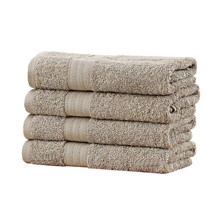 Linenland Bath Towel 4 Piece Cotton Hand Towels Set - Sandstone - ElectronX Plus