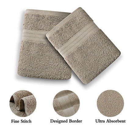 Linenland Bath Towel 4 Piece Cotton Hand Towels Set - Sandstone - ElectronX Plus