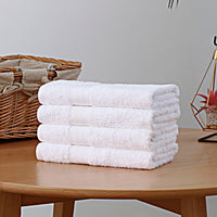 Linenland Bath Towel 4 Piece Cotton Hand Towels Set - White - ElectronX Plus