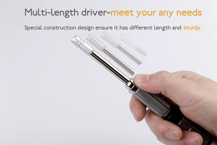 Nanch Patent Design Screwdriver with 23 Bits for Precision Repair - ElectronX Plus