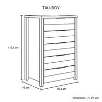 4 Pieces Bedroom Suite Natural Wood Like MDF Structure Queen Size Oak Colour Bed, Bedside Table & Tallboy - ElectronX Plus