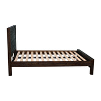 4 Pieces Bedroom Suite in Solid Wood Veneered Acacia Construction Timber Slat Double Size Chocolate Colour Bed, Bedside Table & Dresser - ElectronX Plus