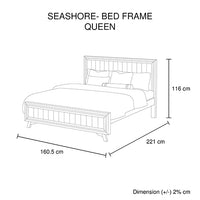 4 Pieces Bedroom Suite Queen Size Silver Brush in Acacia Wood Construction Bed, Bedside Table & Dresser - ElectronX Plus