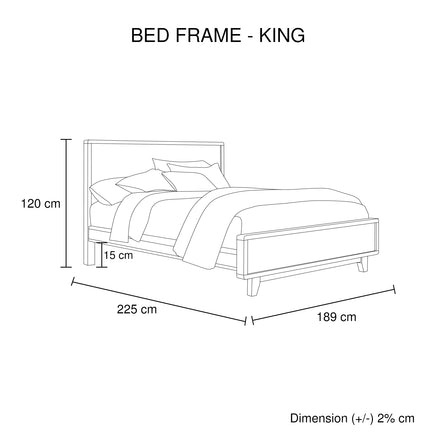 4 Pieces Bedroom Suite King Size in Solid Wood Antique Design Light Brown Bed, Bedside Table & Tallboy - ElectronX Plus