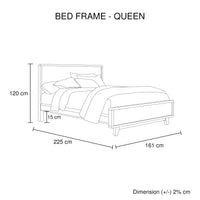 4 Pieces Bedroom Suite Queen Size in Solid Wood Antique Design Light Brown Bed, Bedside Table & Tallboy - ElectronX Plus